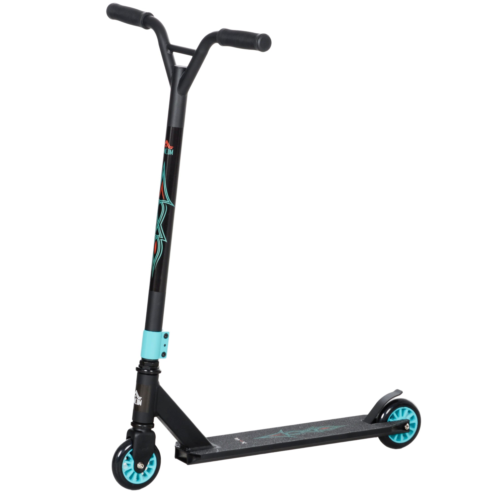 Pro stunt løbehjul, løbehjul til freestyle tricks, aluminium, metal, syntetisk læder, til børn og voksne, grøn